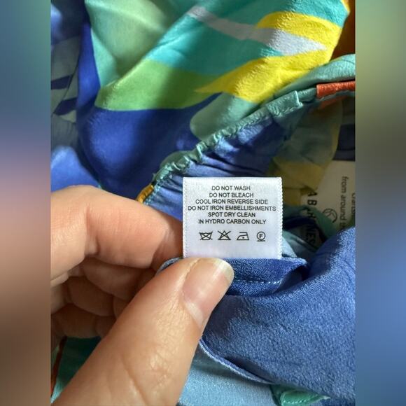 NWT Moda Baronessa Ari Short Canaria Print High Rise Belted Silk Shorts Small - Picture 7 of 9